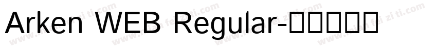 Arken WEB Regular字体转换